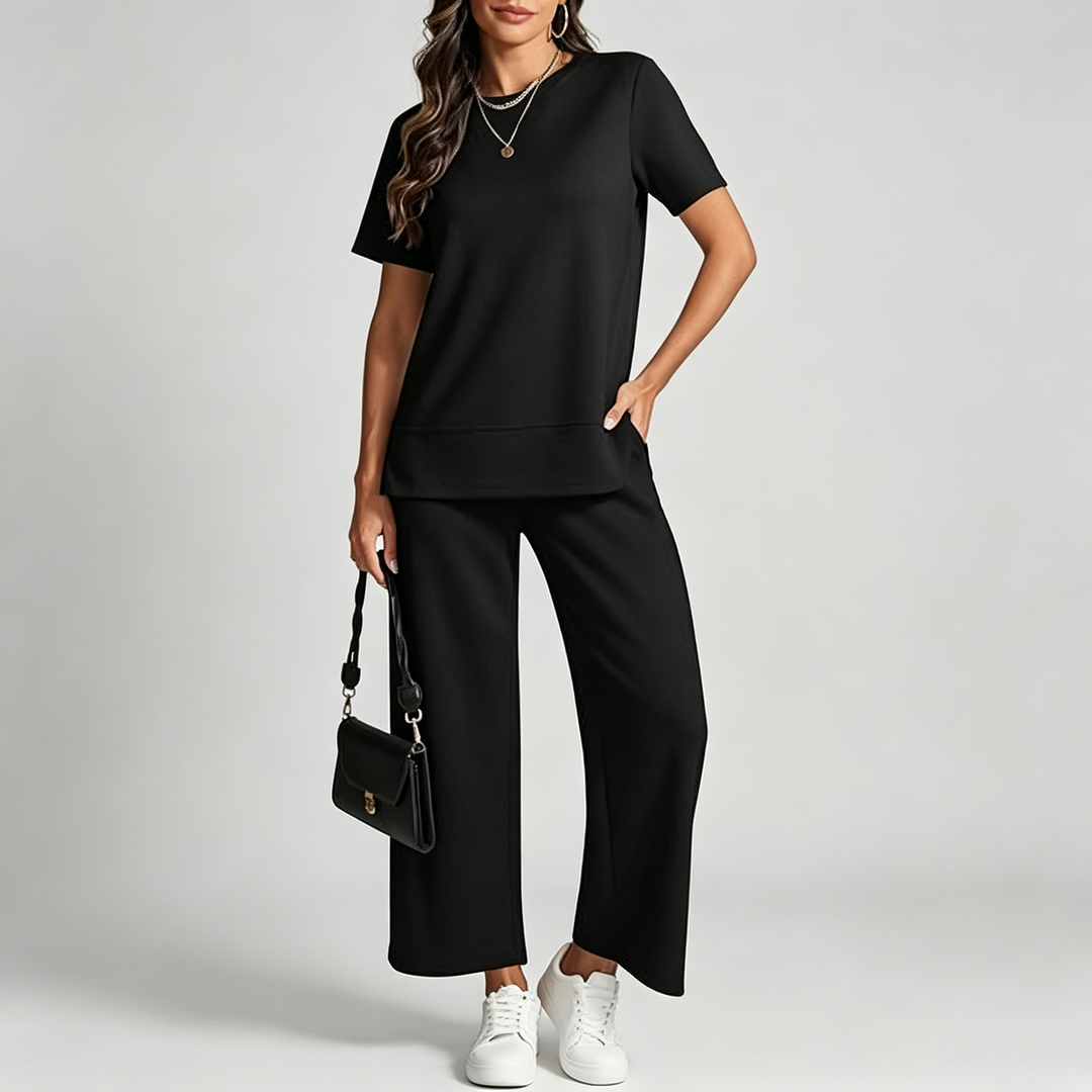The Elara Soft Flow Wide-Leg Set