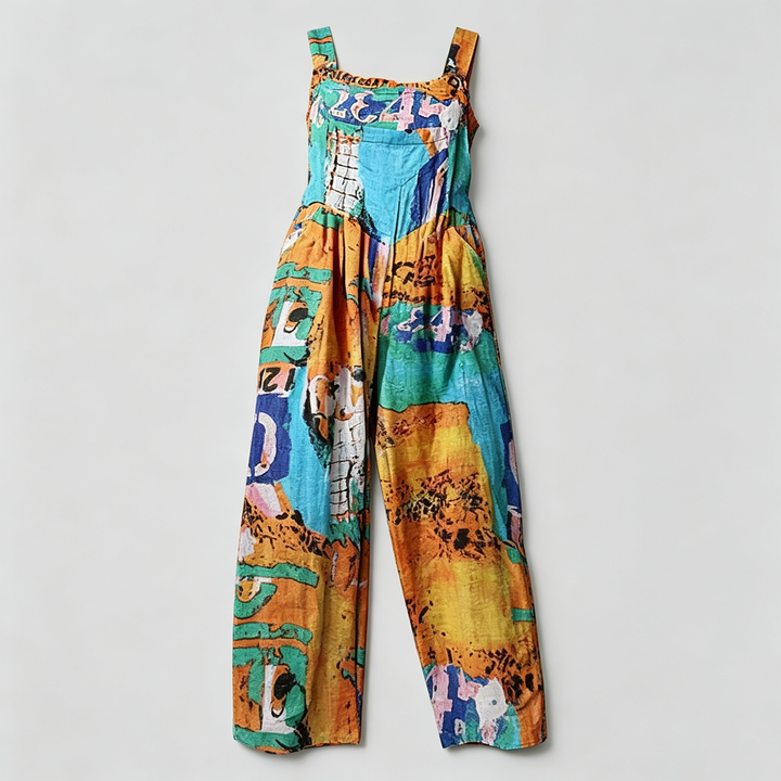 The Elara Mosaic Boho Wide-Leg Jumpsuit