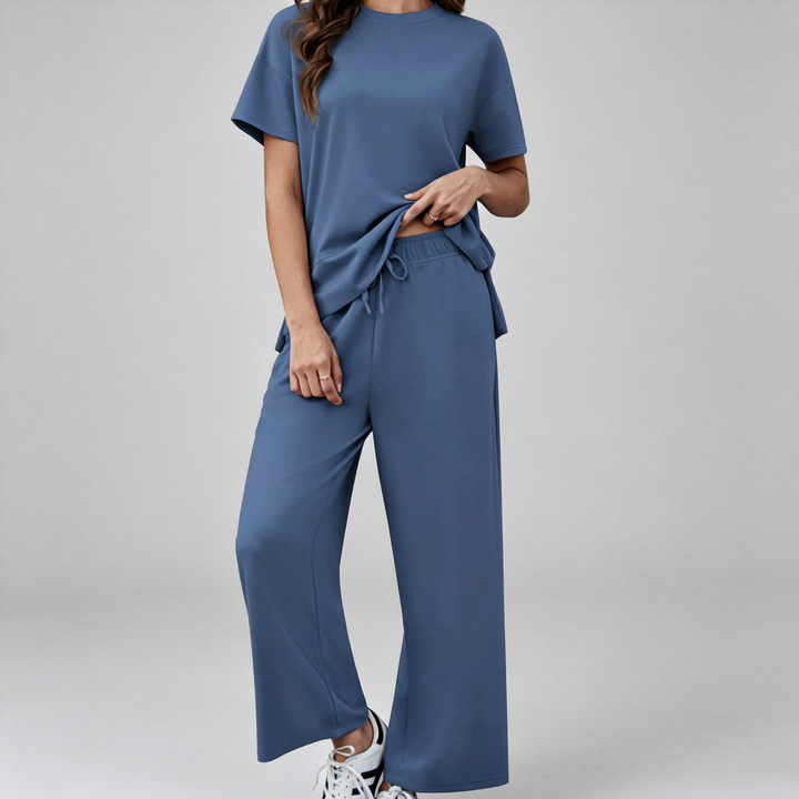 The Elara Soft Flow Wide-Leg Set
