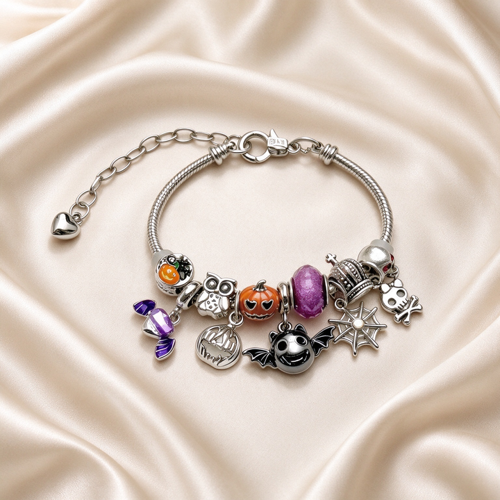 Gothic Halloween Charm Bracelet