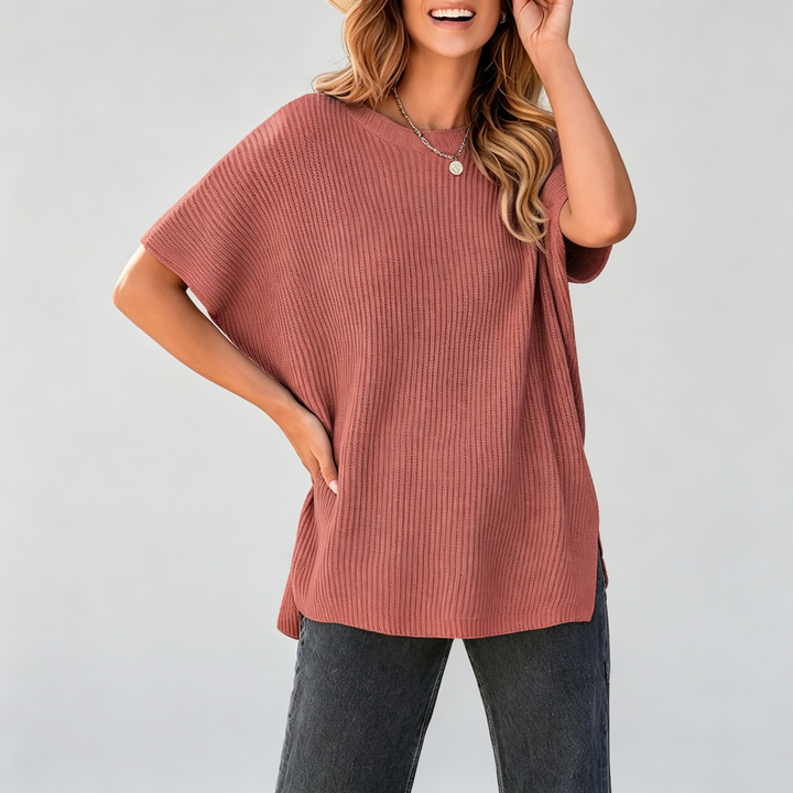 The Elara Oversized Chenille Knit Top