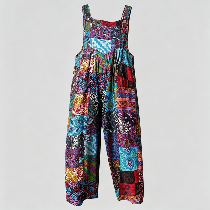 The Elara Mosaic Boho Wide-Leg Jumpsuit