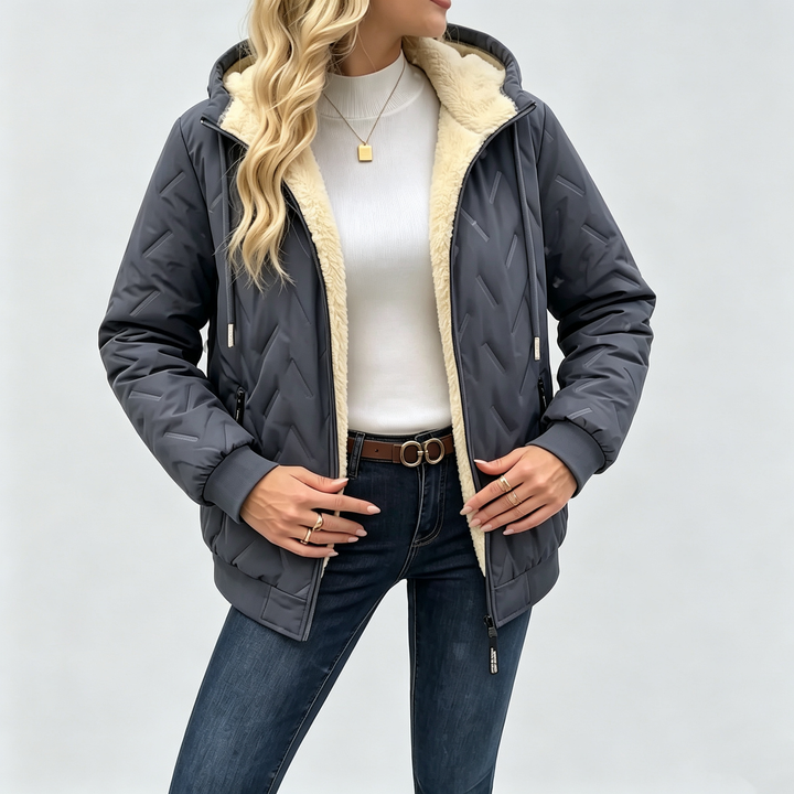 The Elara Alpine Sherpa-Lined Hooded Jacket