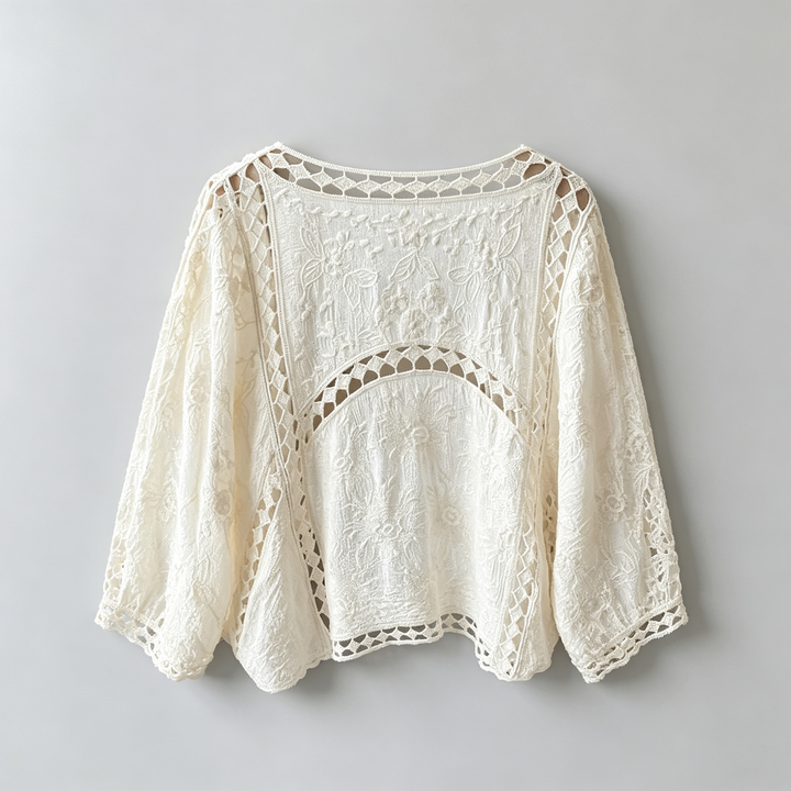 The Elara Crochet Open-Front Cardigan