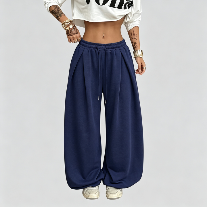 The Elara Relaxed Pleated Wide-Leg Pants