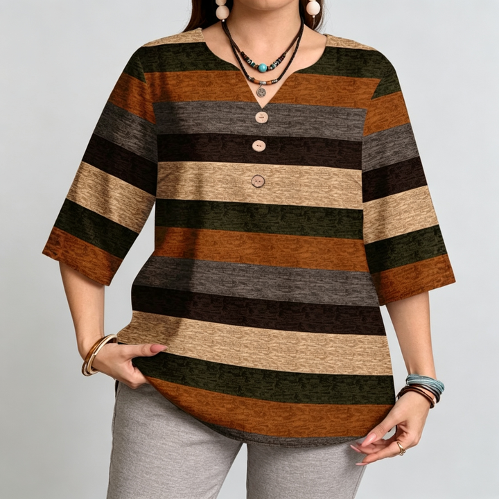 The Elara Colorblock Stripe Relaxed Top