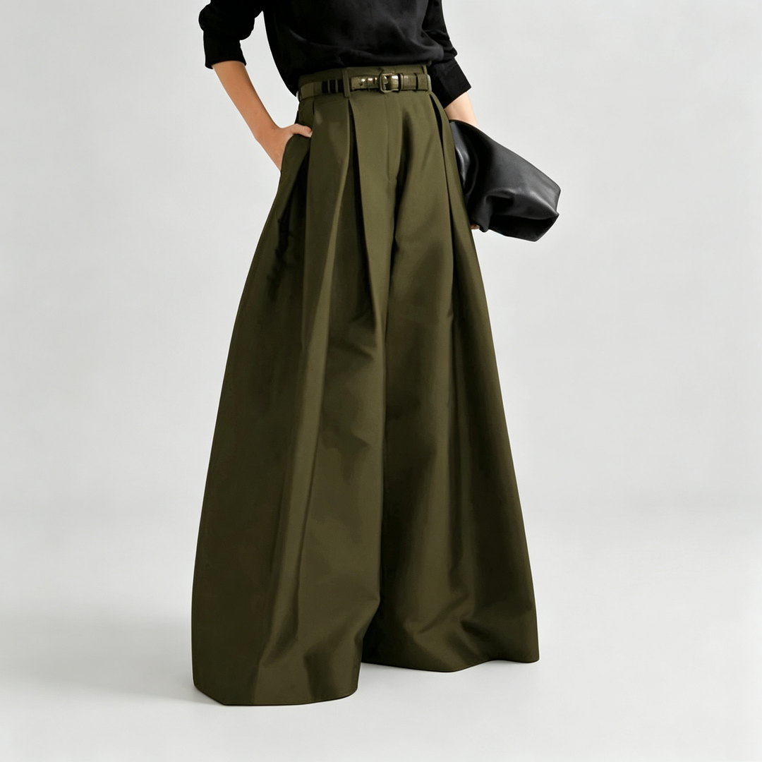 The Elara Pleated Wide Leg Pants