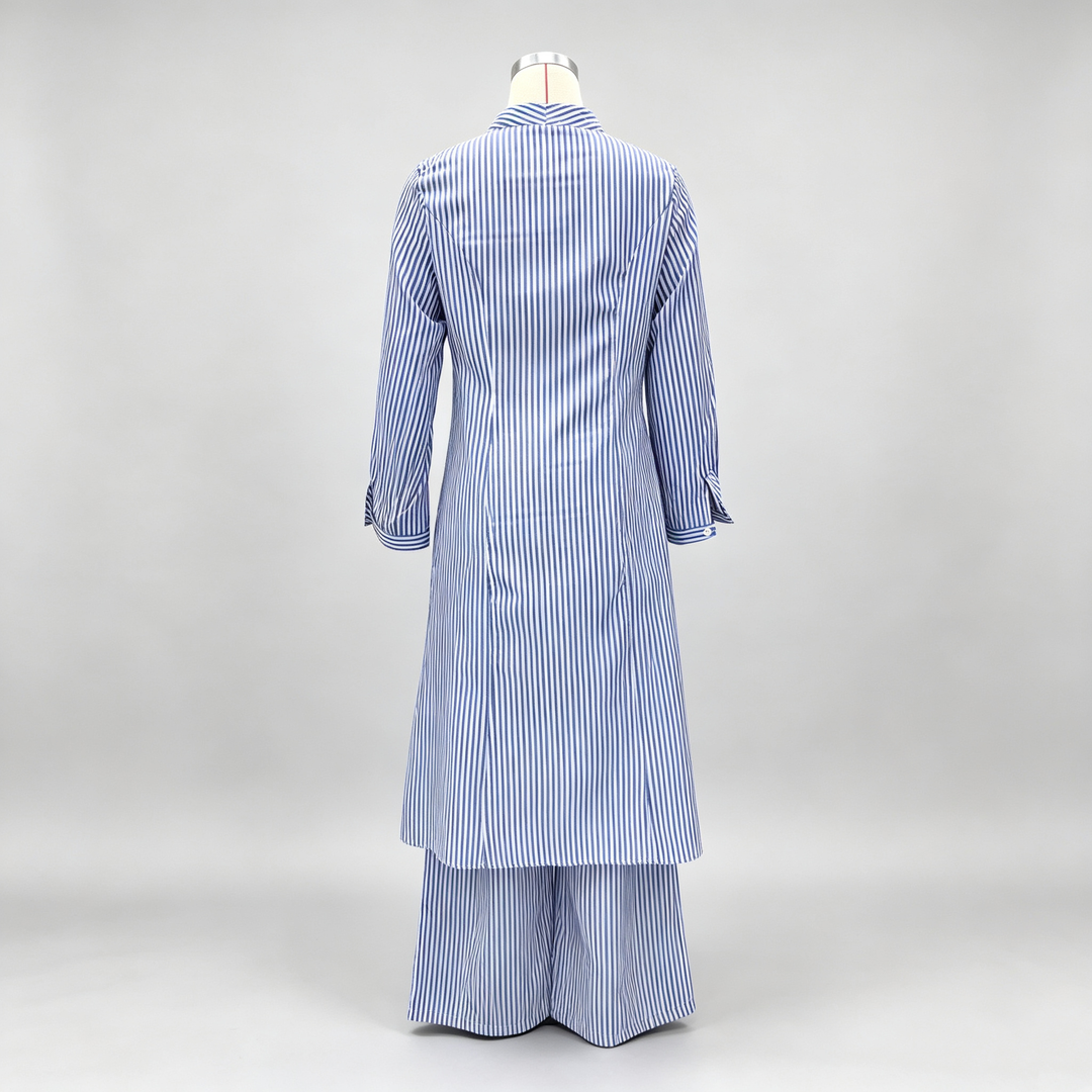 The Elara Yacht Stripe Shirt Pant Set