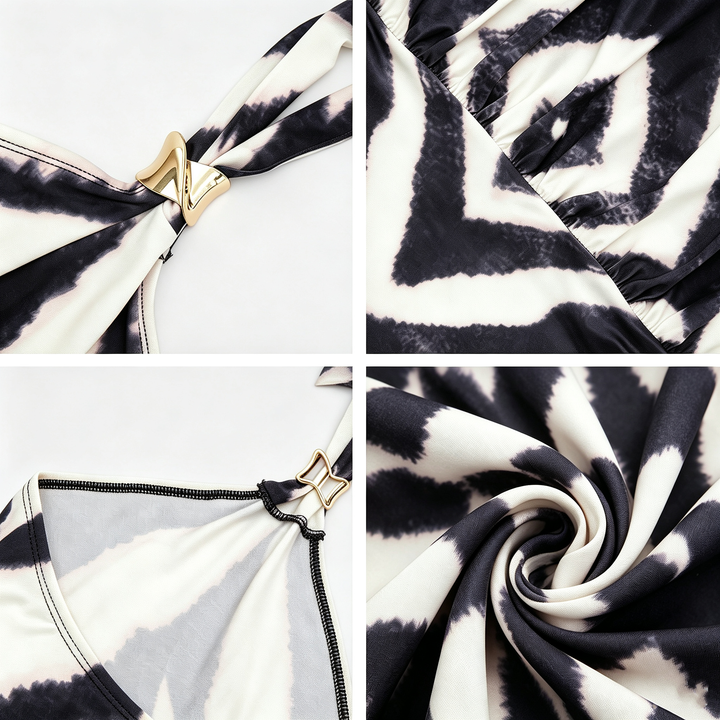The Elara Zebra Ring Halter Mini