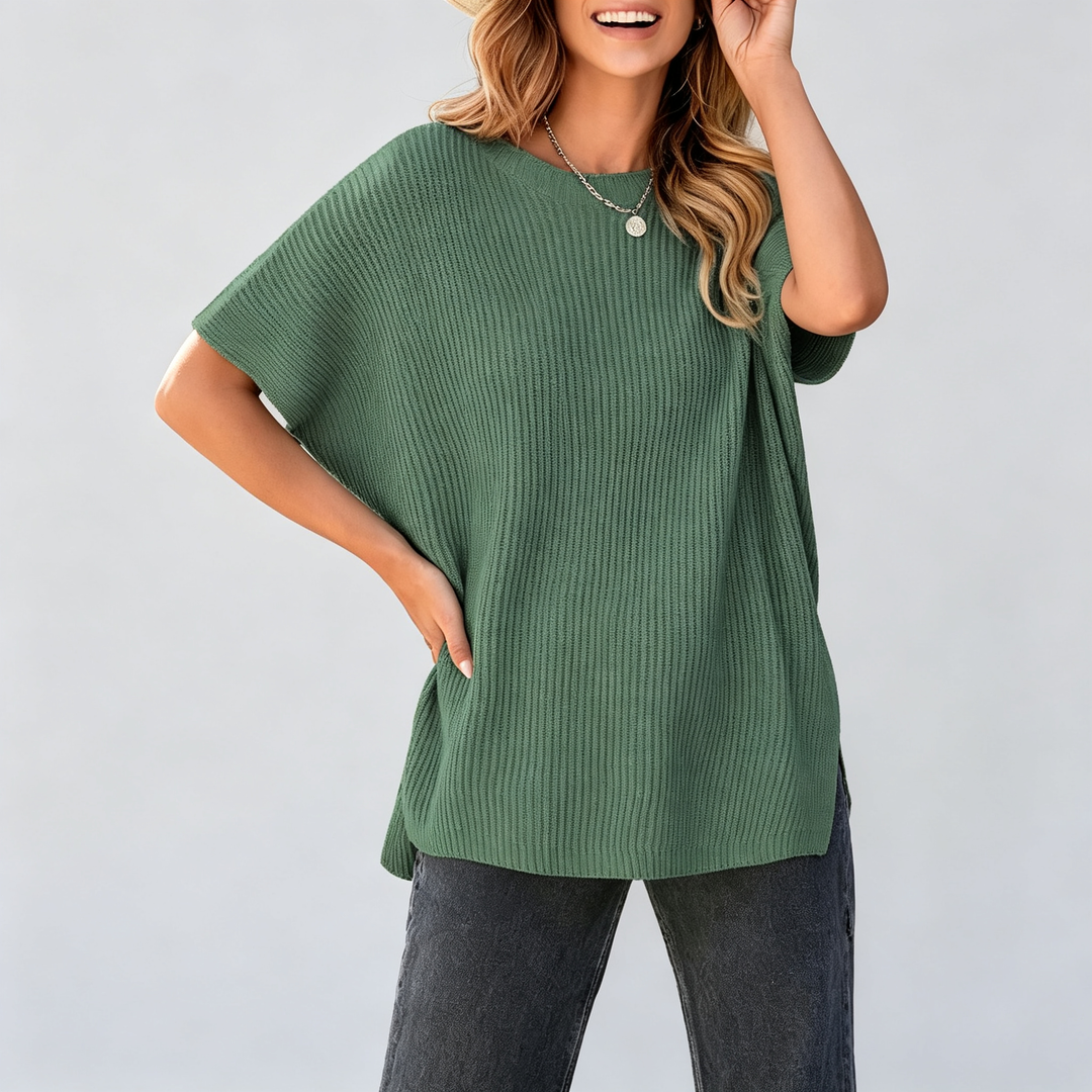 The Elara Oversized Chenille Knit Top