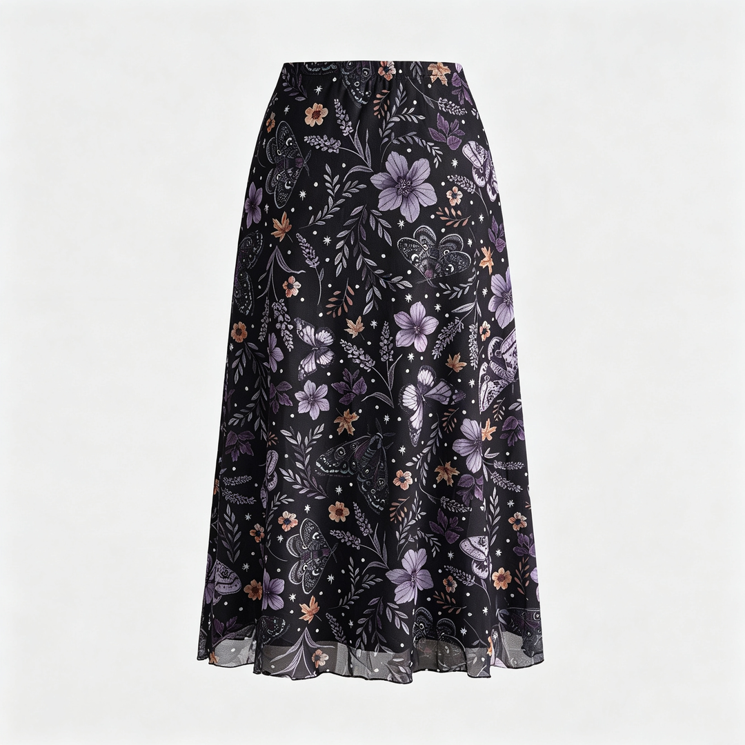 The Elara Fairycore Mesh A-Line Skirt