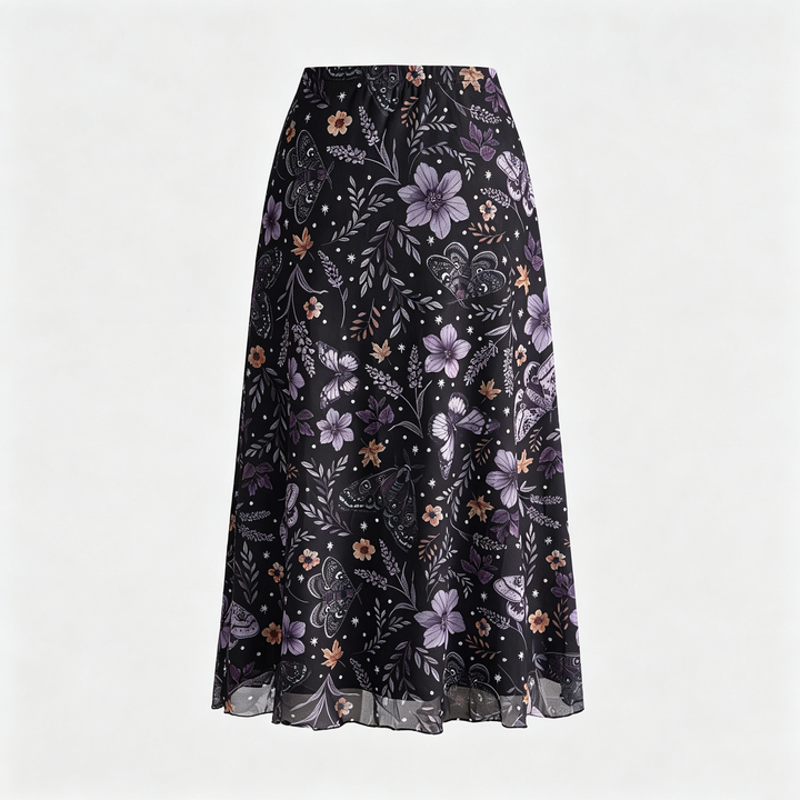 The Elara Fairycore Mesh A-Line Skirt