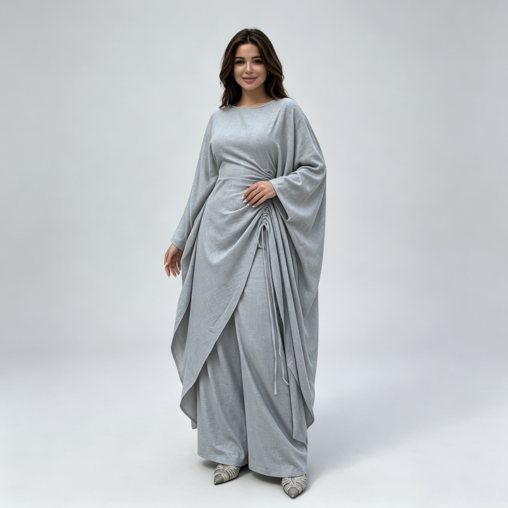 The Elara Cinched Kaftan Trouser Set