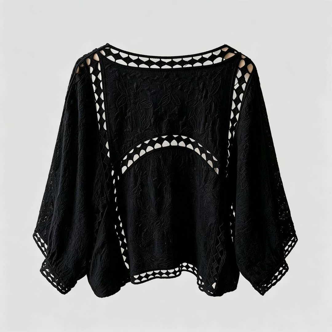 The Elara Crochet Open-Front Cardigan