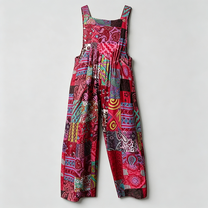 The Elara Mosaic Boho Wide-Leg Jumpsuit