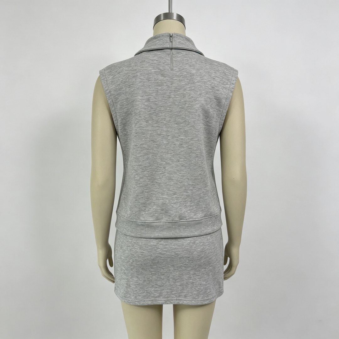 The Elara Half-Zip Skort Set