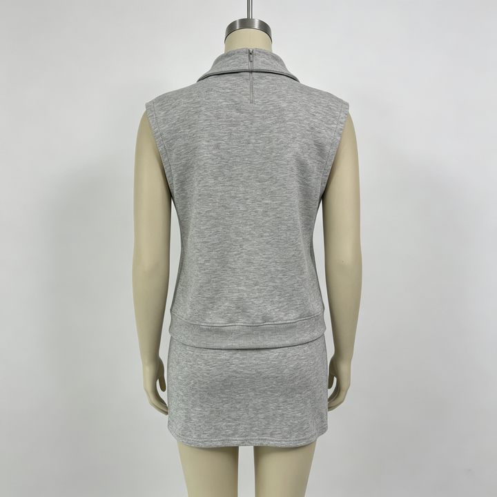 The Elara Half-Zip Skort Set