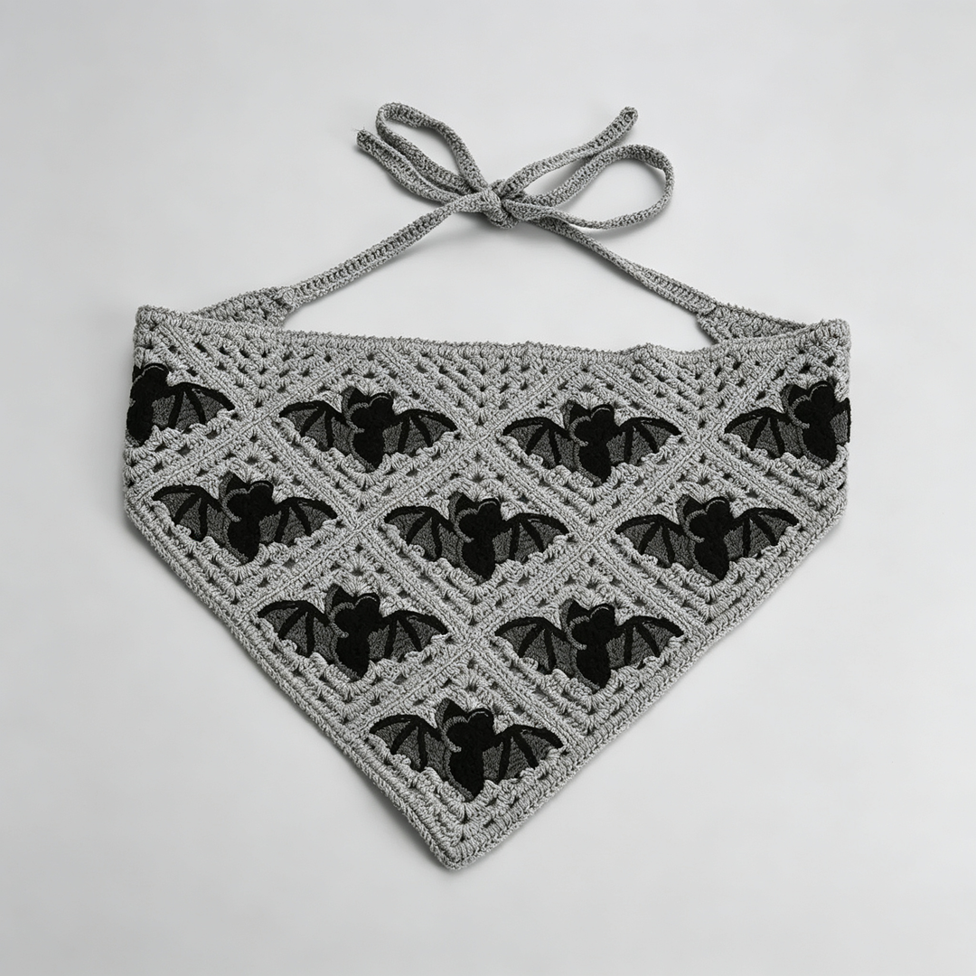 The Elara Halloween Crochet Headscarf