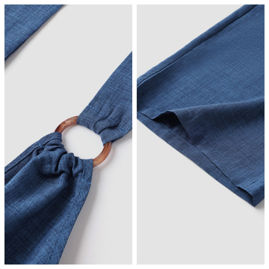 The Elara Ring Detail Wide Leg Romper