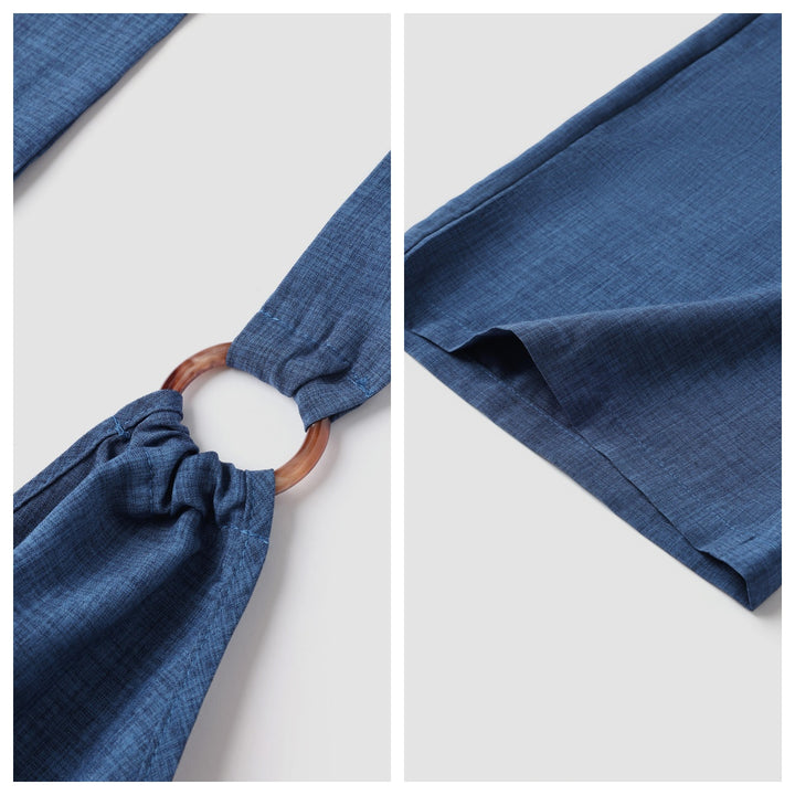 The Elara Ring Detail Wide Leg Romper