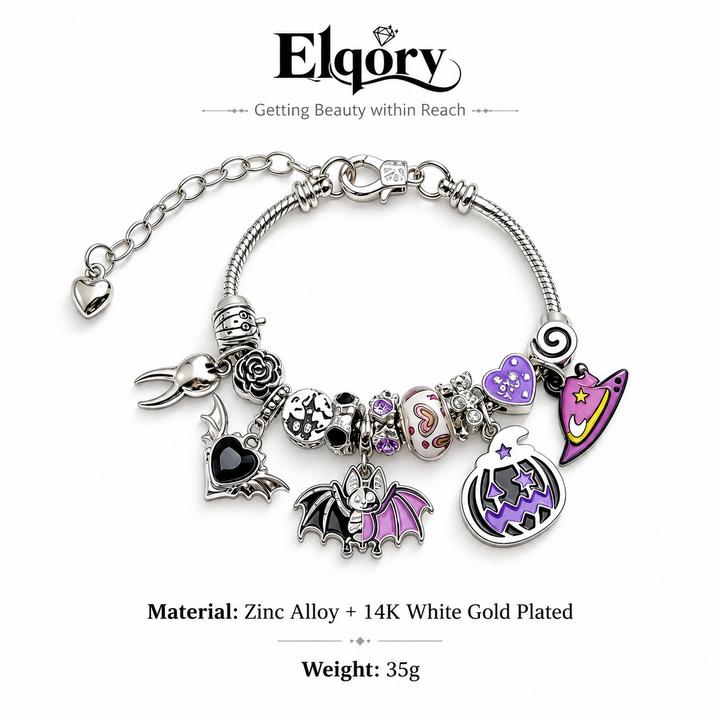 Gothic Halloween Charm Bracelet