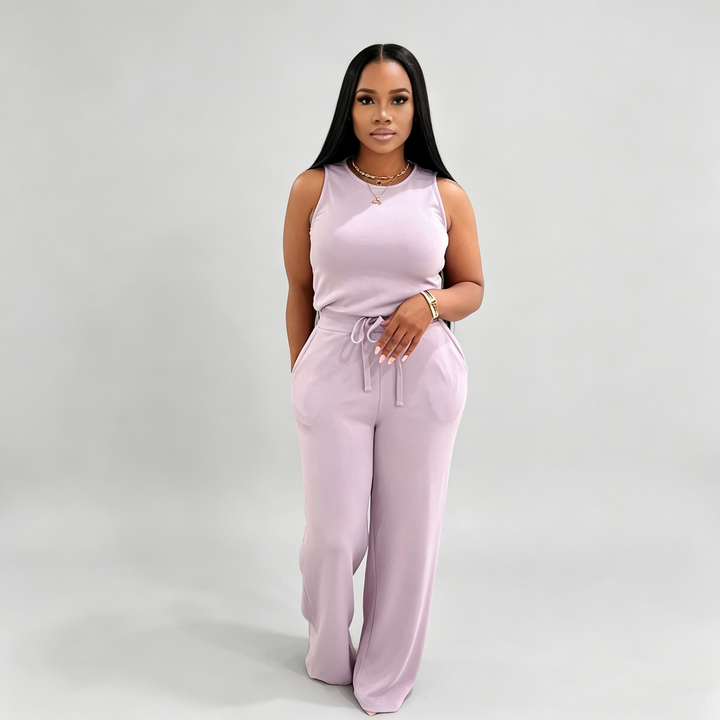 The Elara Effortless Drawstring Wide-Leg Jumpsuit