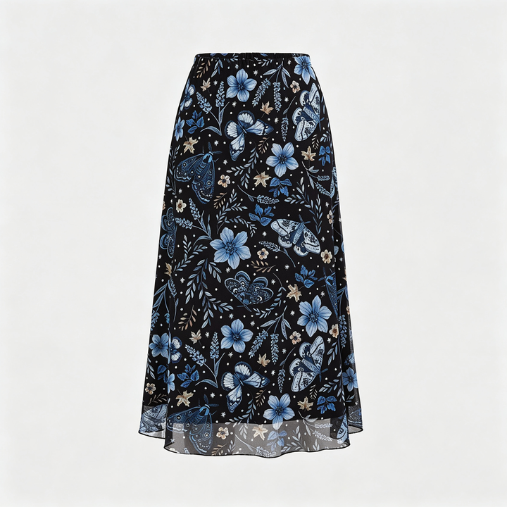 The Elara Fairycore Mesh A-Line Skirt