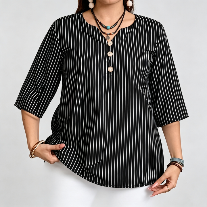 The Elara Colorblock Stripe Relaxed Top