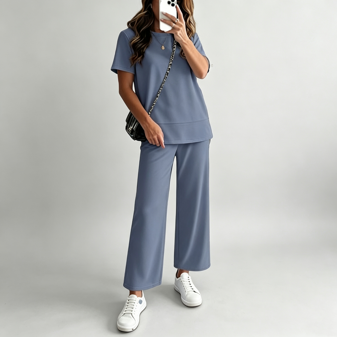 The Elara Soft Flow Wide-Leg Set