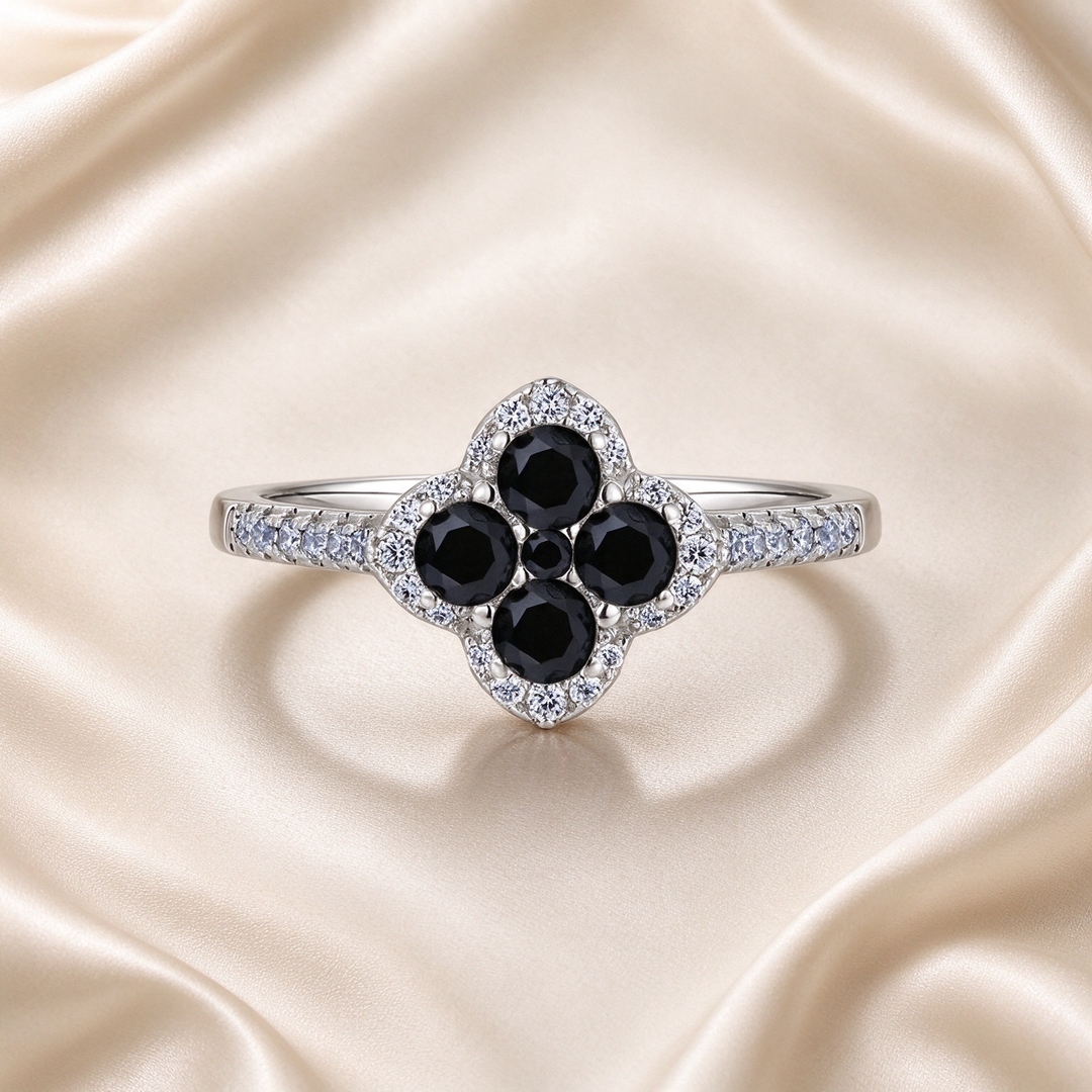 Four-Stone Clover CZ Ring