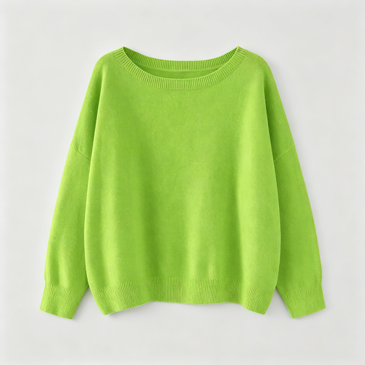The Elara Soft Scoop Knit Sweater