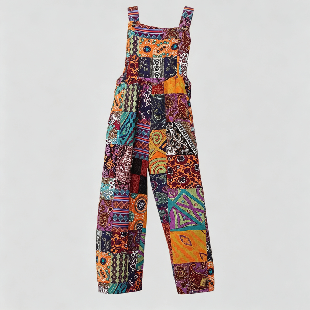 The Elara Mosaic Boho Wide-Leg Jumpsuit