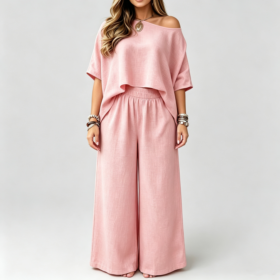 The Elara Oversized Twill Two-Piece Set