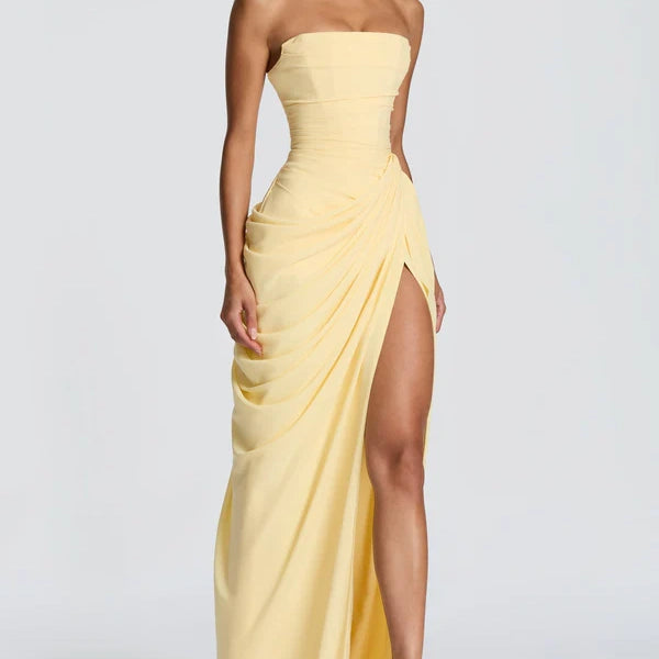 The Elara Strapless Evening Dress