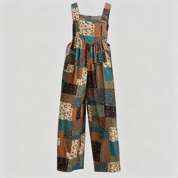 The Elara Mosaic Boho Wide-Leg Jumpsuit