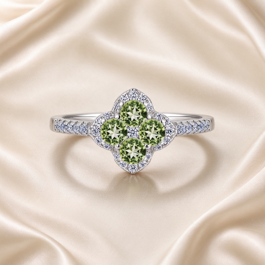 Four-Stone Clover CZ Ring
