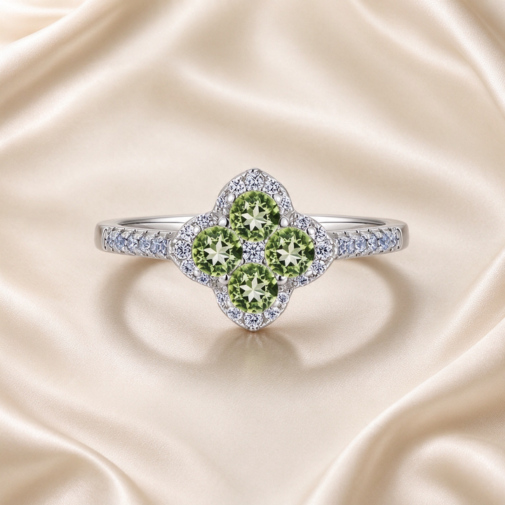 Four-Stone Clover CZ Ring