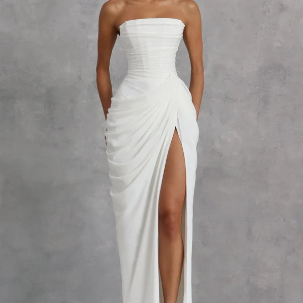 The Elara Strapless Evening Dress