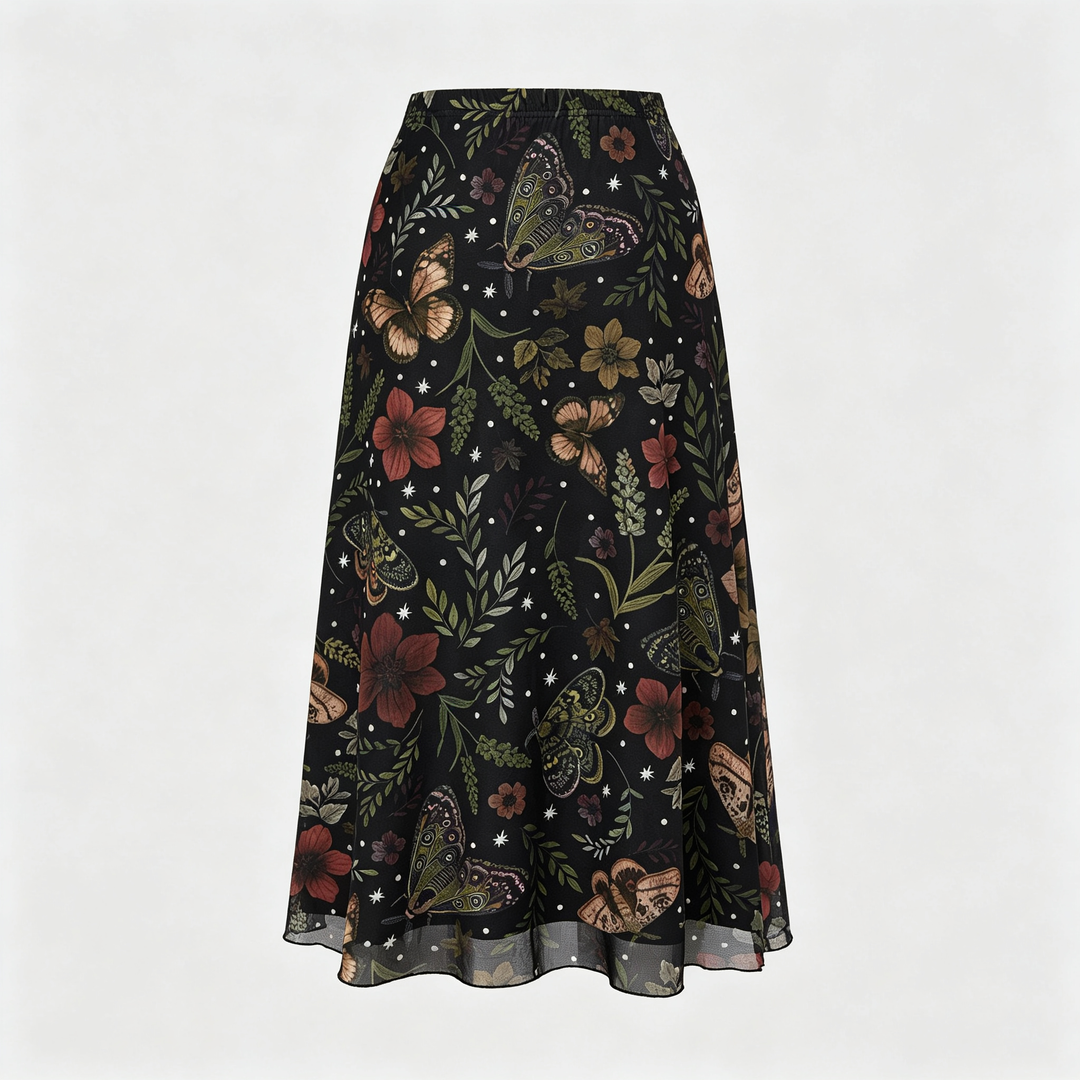 The Elara Fairycore Mesh A-Line Skirt