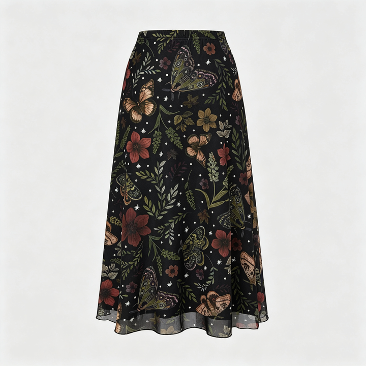 The Elara Fairycore Mesh A-Line Skirt
