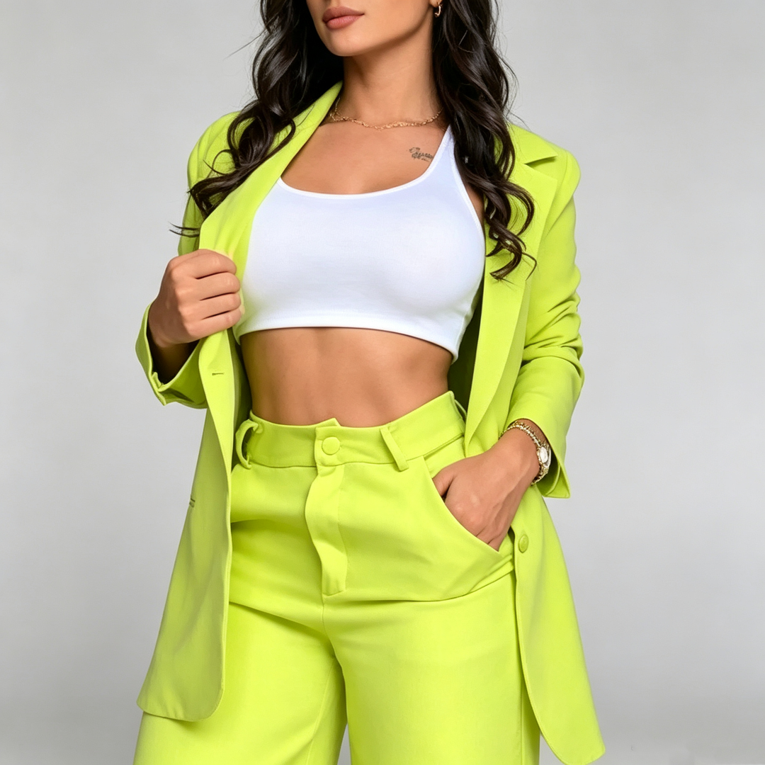 The Elara Tailored Blazer Wide-Leg Set