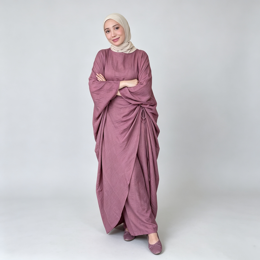 The Elara Cinched Kaftan Trouser Set