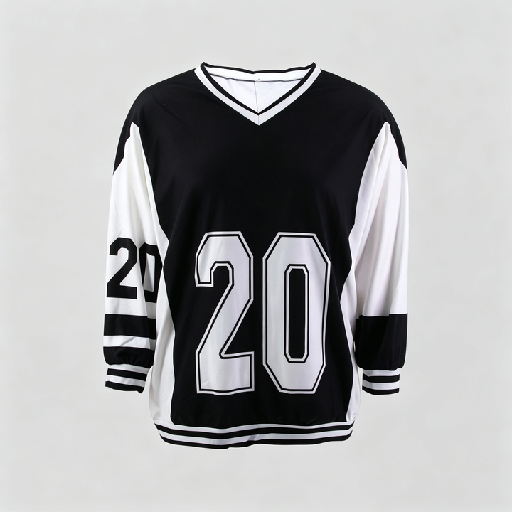 The Elara Varsity 20 V-Neck Top Dress