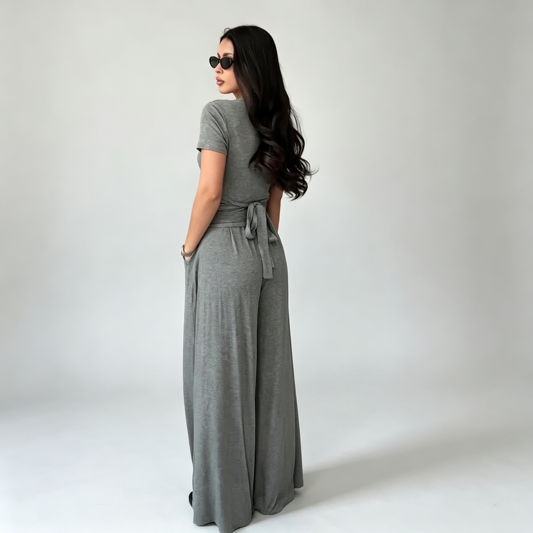 The Elara Wrap Wide-Leg Set