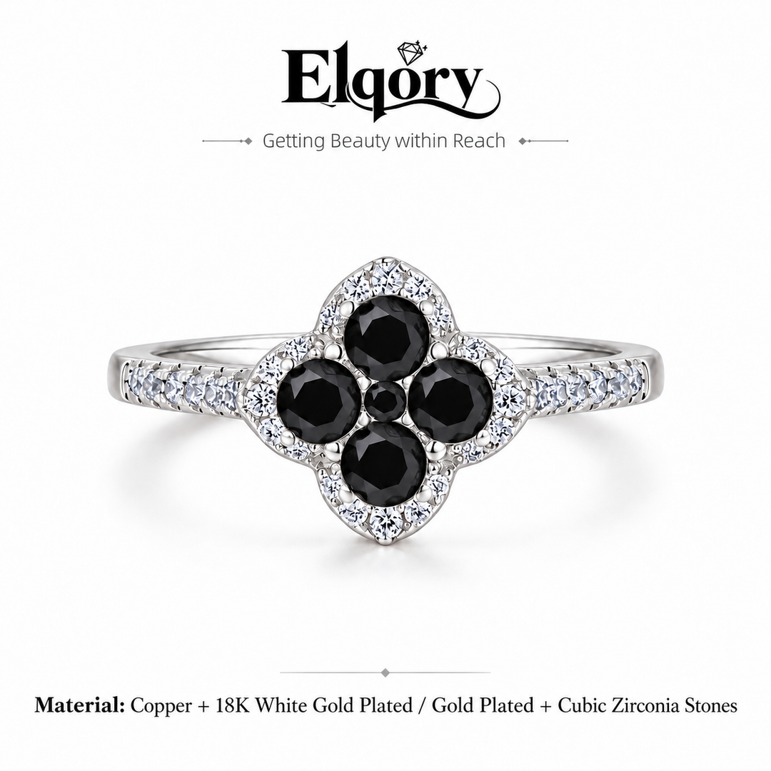 Four-Stone Clover CZ Ring
