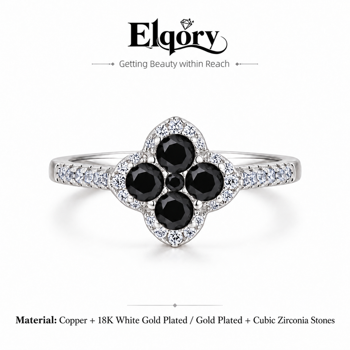 Four-Stone Clover CZ Ring