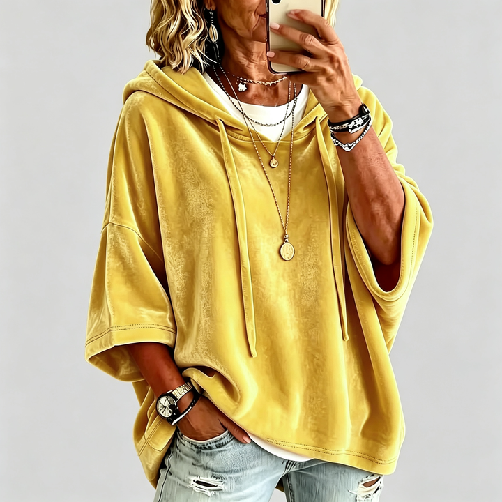 The Elara Luxe Velour Oversized Hoodie