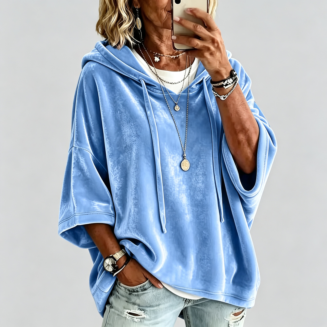 The Elara Luxe Velour Oversized Hoodie
