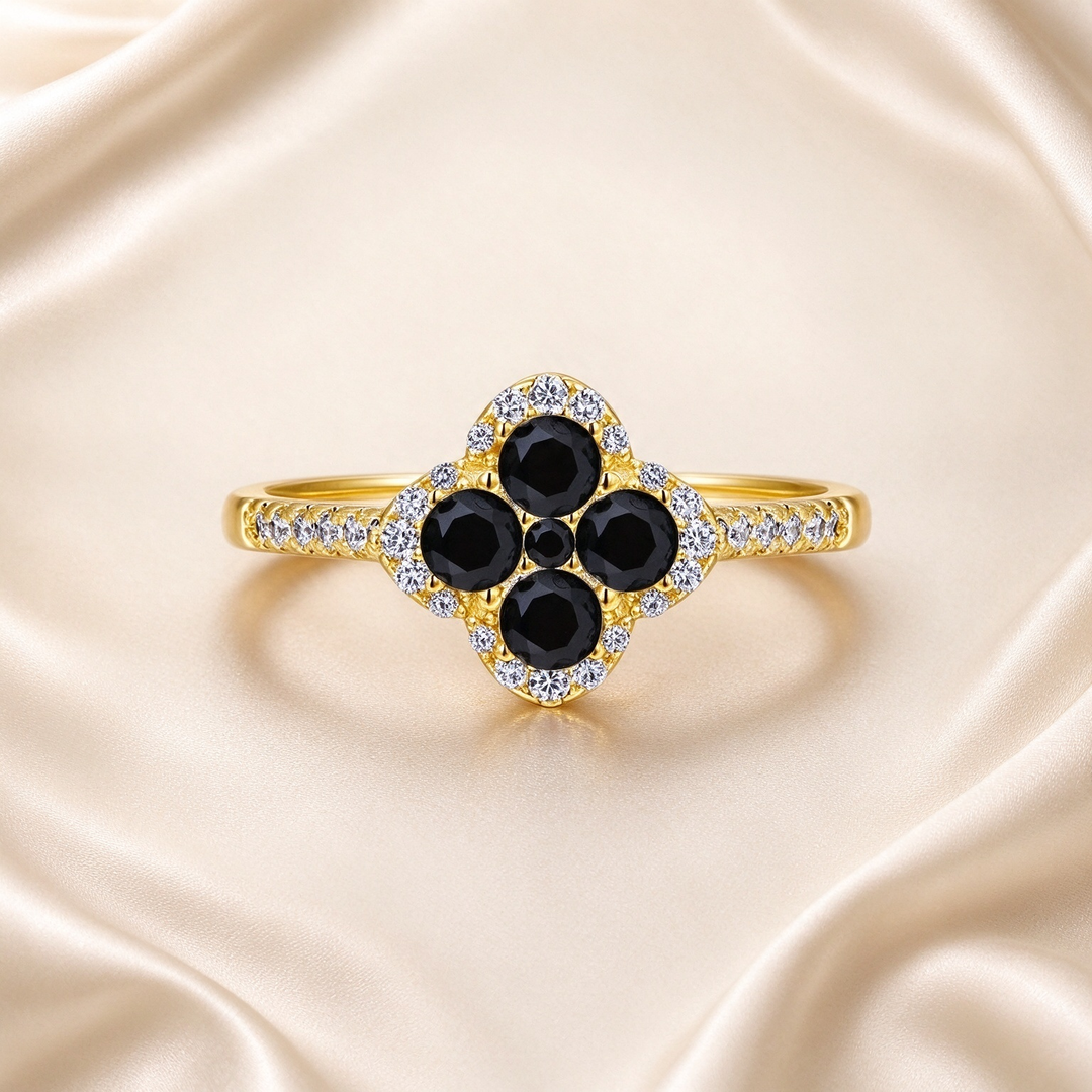 Four-Stone Clover CZ Ring