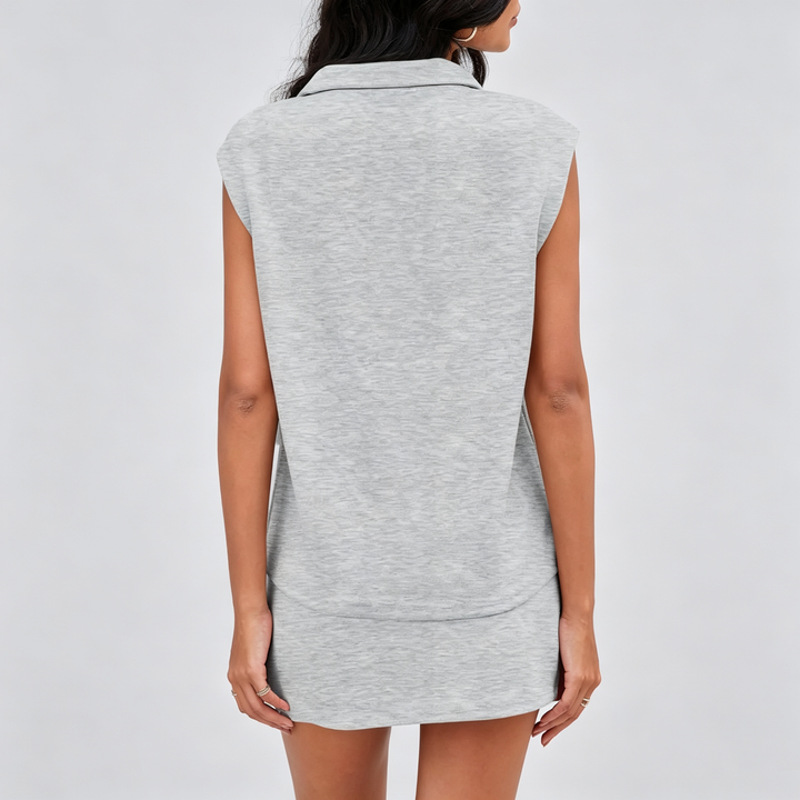 The Elara Half-Zip Skort Set